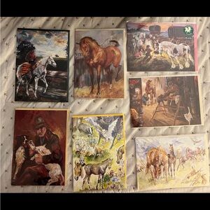 Equestrian Art Collection - Set of 7 Paintings